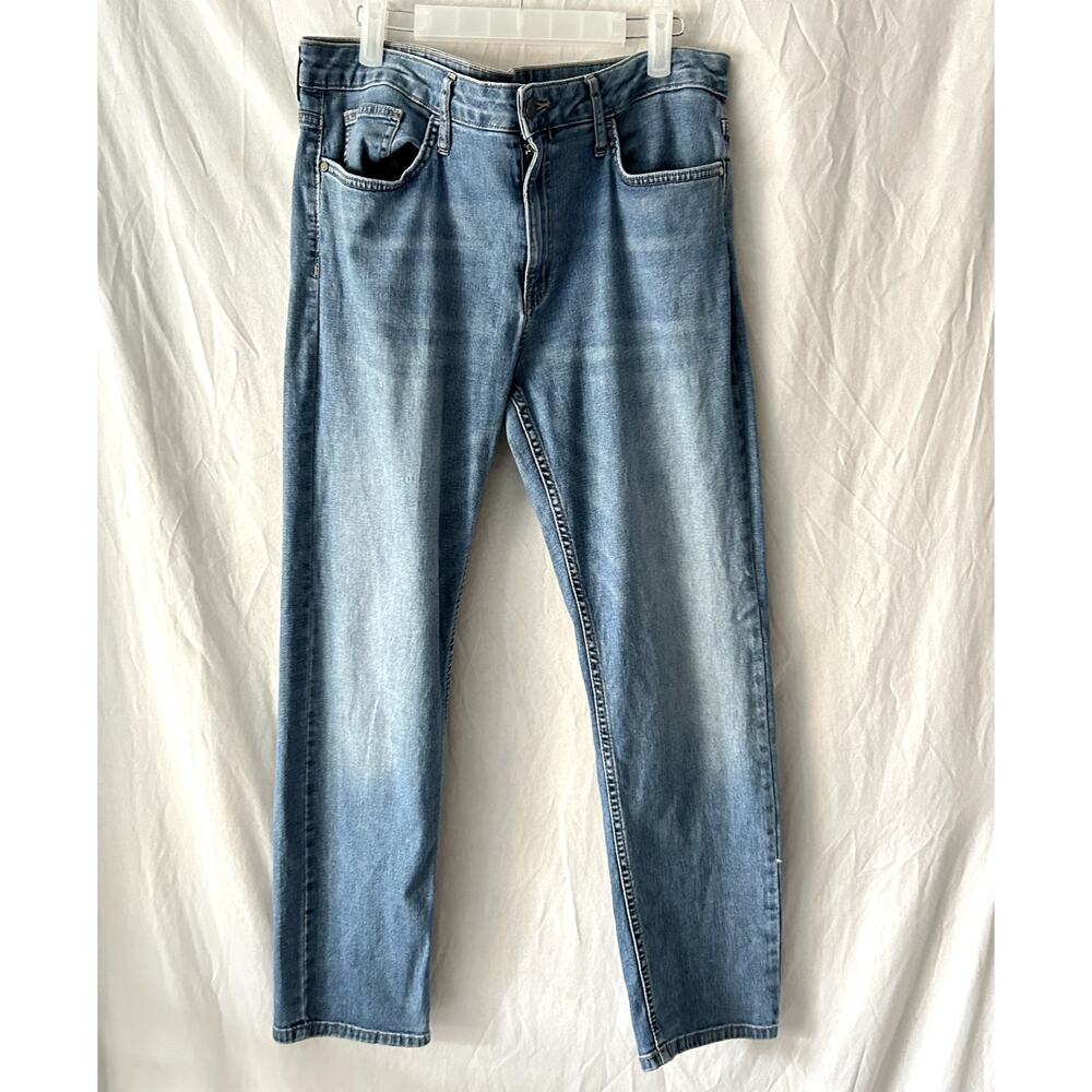 Calvin Klein Slim Boyfriends Jeans Womens 14 Mid Rise Mid Wash Retro Blue